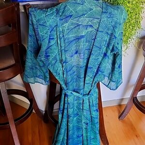 Tropical kimono wrap